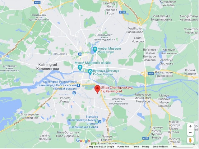 Chernigovskaya 19, Kaliningrad map