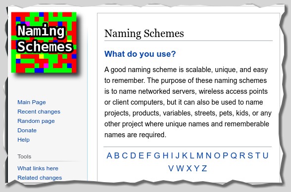 NamingSchemes.com sreenshot