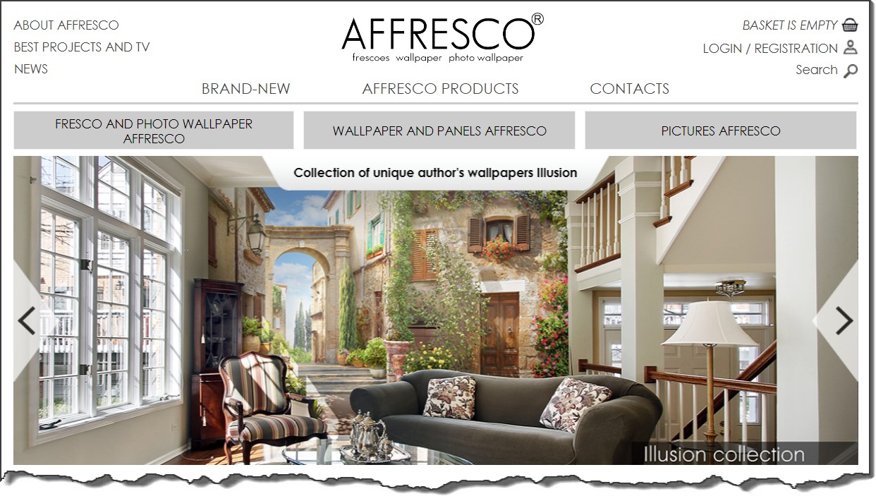 “Affresco-Decor” E-commerce Screenshot
