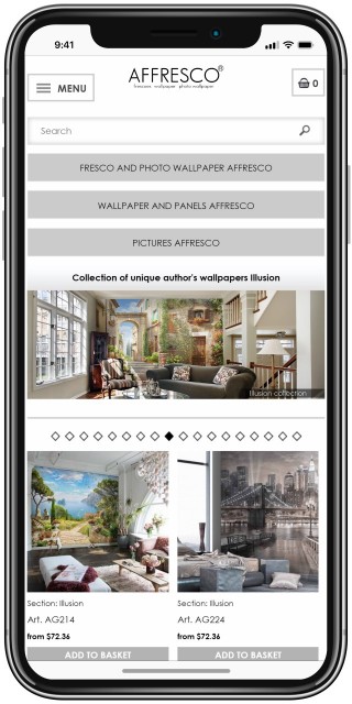 “Affresco-Decor” Website Mobile Version