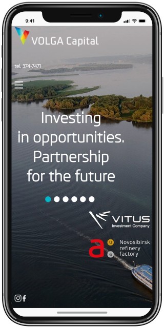 “Volga Capital” Website Mobile Version